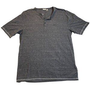 Vans Mens Henley Shirt XL Gray Heather Heritage Cotton Blend Casual